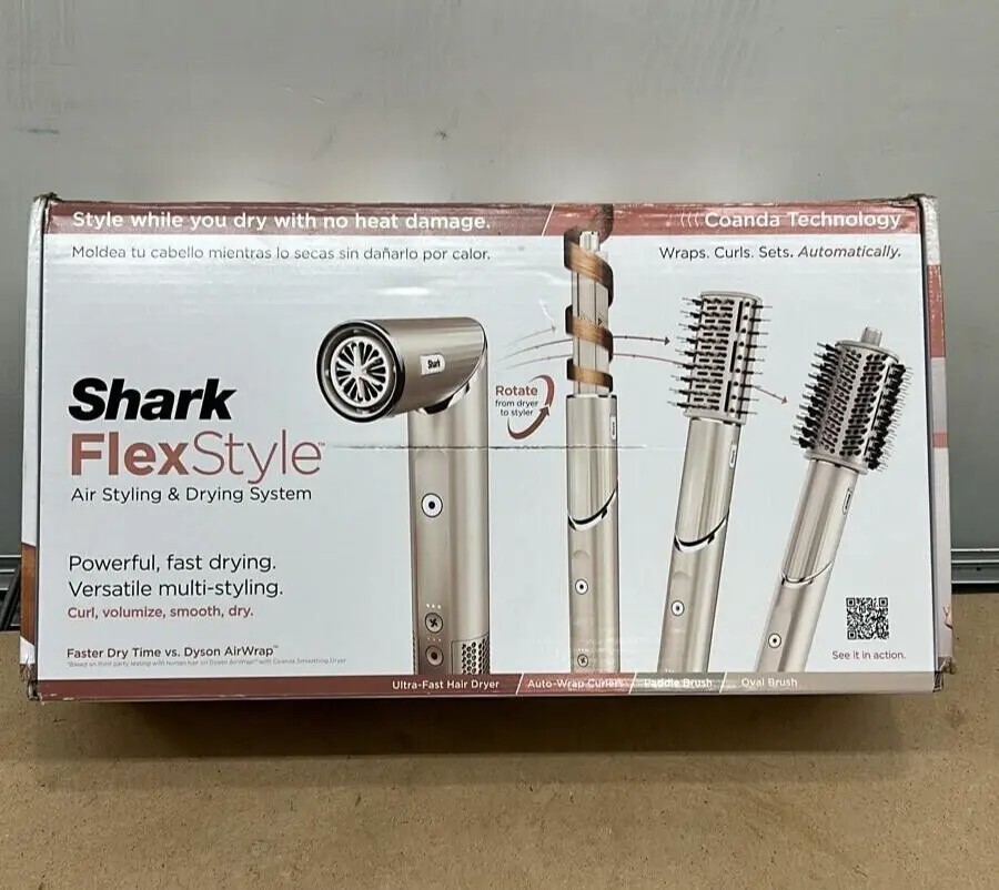 Shark Flex Style 1300W Air Styling & Drying System - Stone (HD430) Open US STOCK