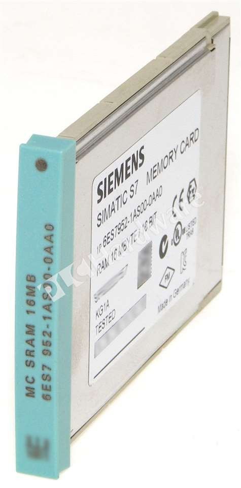 Siemens 6ES7952-1AS00-0AA0 6ES7 952-1AS00-0AA0 SIMATIC S7 MC952 16MB Memory Card