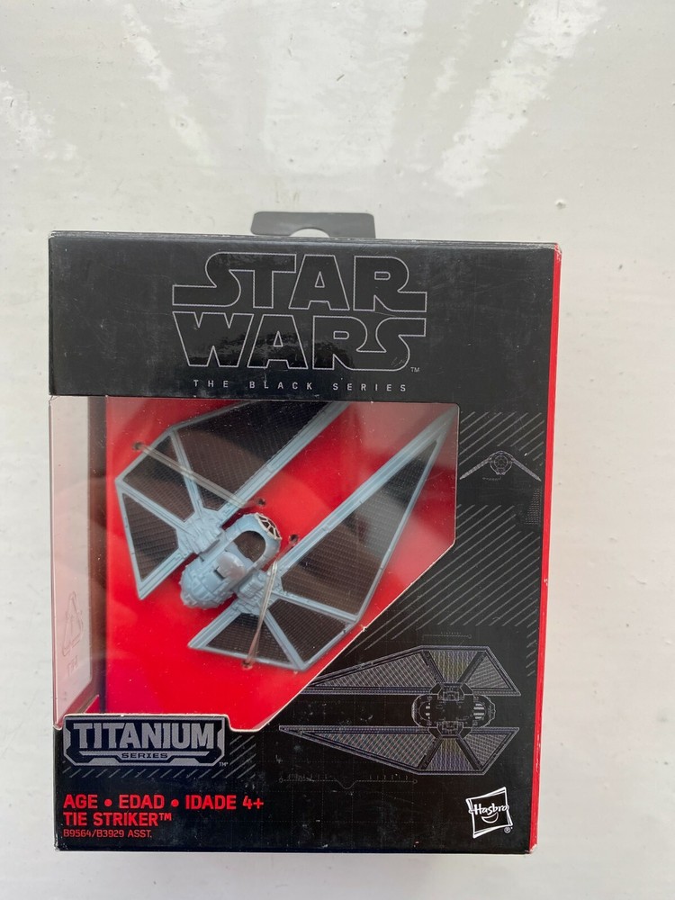 BNIB STAR WARS BLACK TITANIUM SERIES 30 TIE STRIKER FIGHTER STARSHIP VEHICLE