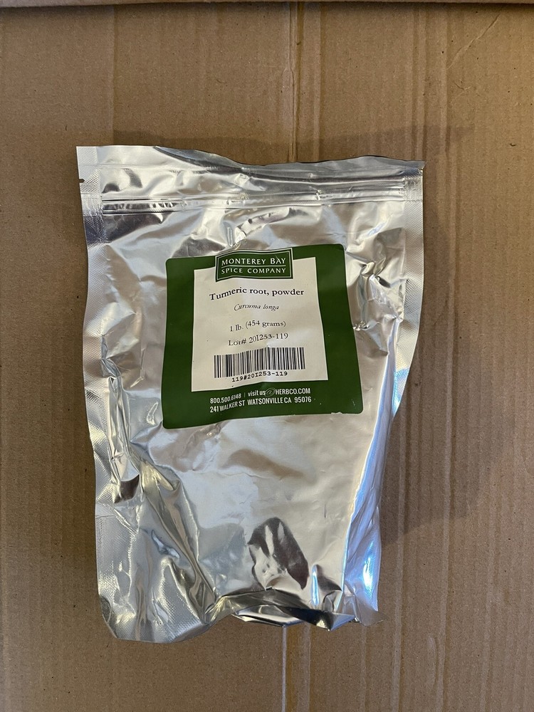 Organic Turmeric Root Powder 1 lb by Monterey Bay Spice Company Unopened