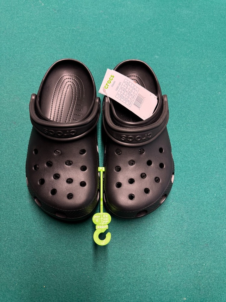 Crocs Men's & Women's Classic Black Clogs size 6M