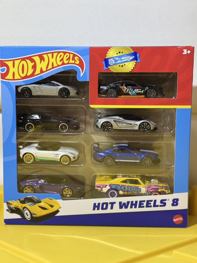 2024 Hot Wheels 8 Pack Lamborghini, Jaguar, Porsche, Ford, Dodge
