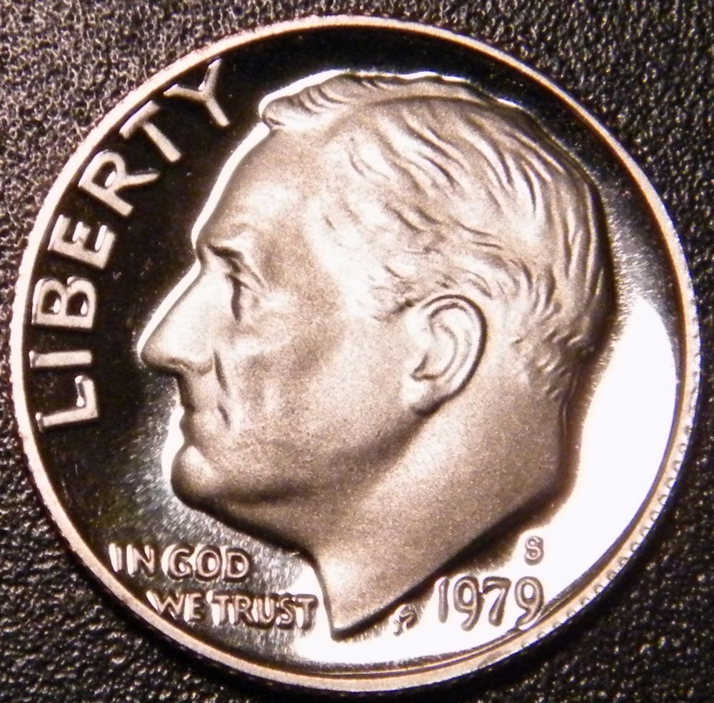 1979 S Roosevelt Dime Type 2 Clear S Gem Deep Cameo US Clad Proof Coin