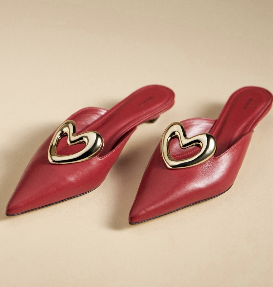 Maeve Heart Mule Heels size 36 NWOB $150