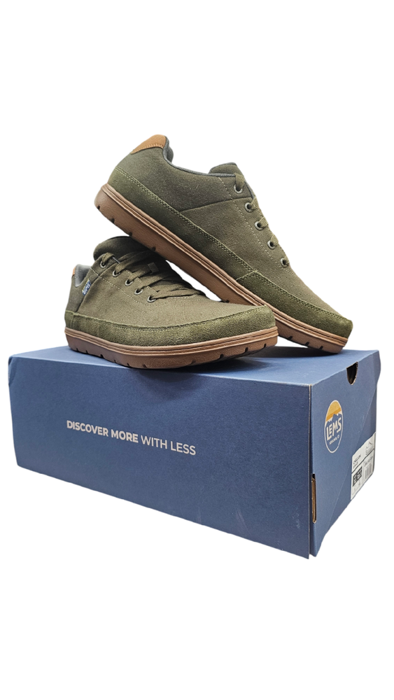 LEMS Chillum Spruce Green Wide Toe Cork Footbed Unisex Shoes in Men Sizes  