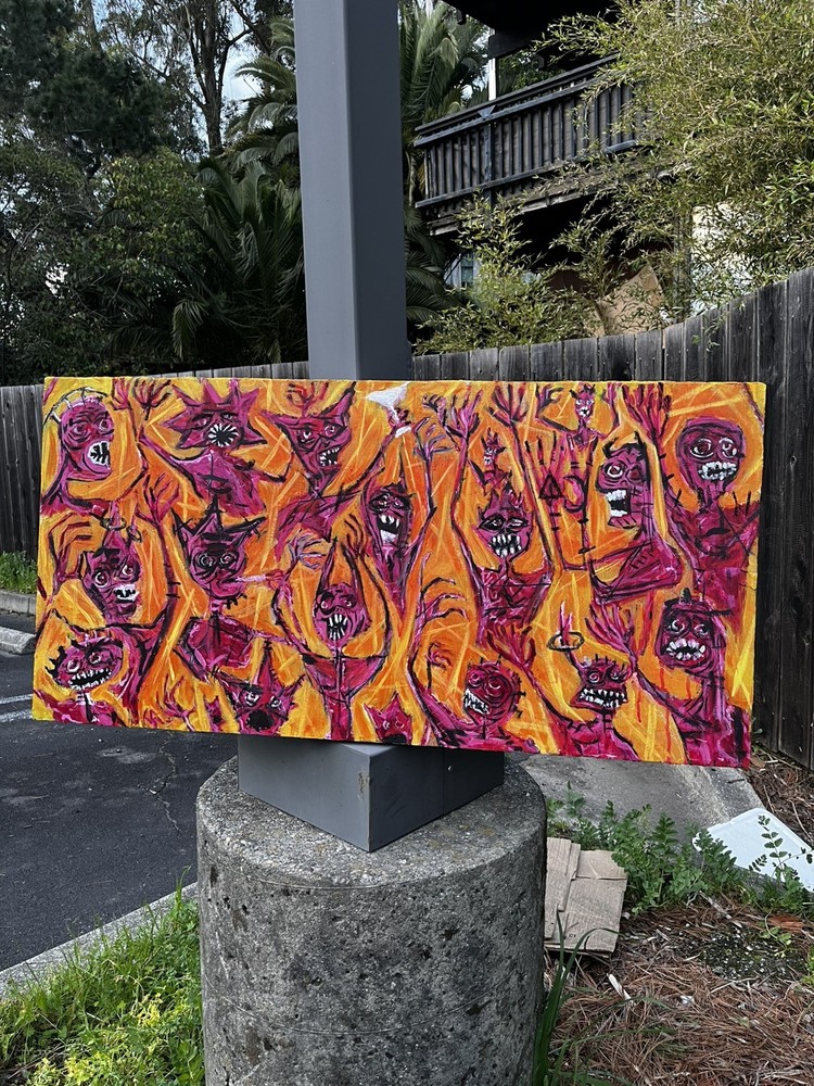 “Tainted Hearts” Original Art Peice, multimedia - Limited 1/1  Slawn inspired