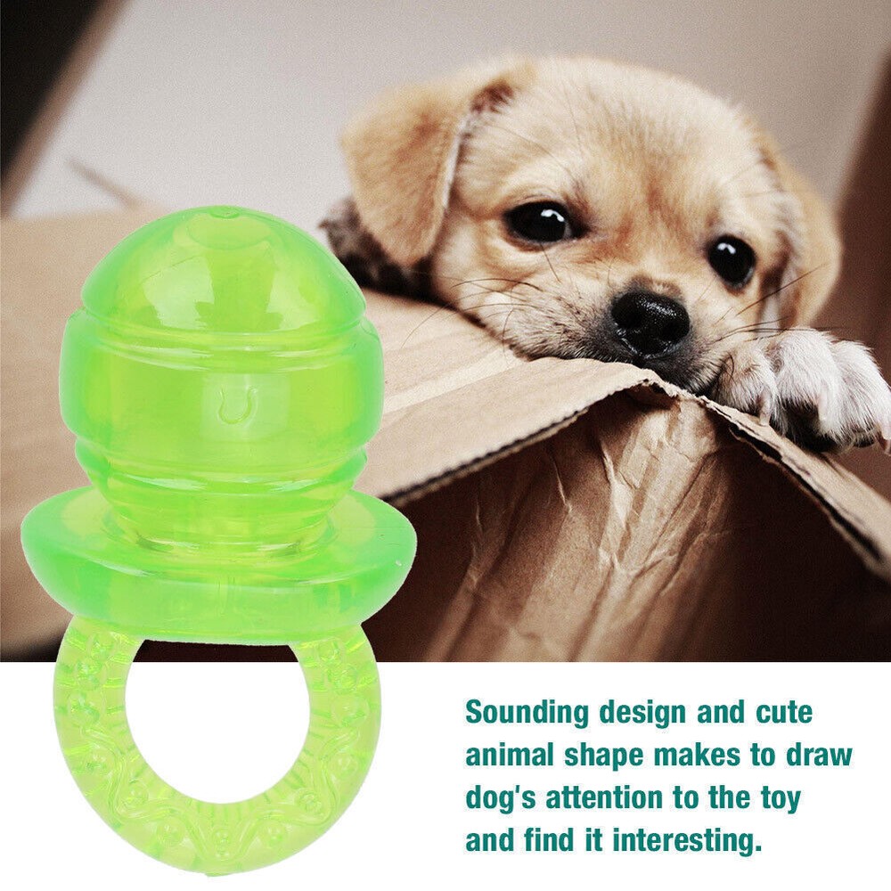 5 pcs / set Pacifier Shaped Pet Dogs Teether Teething Sounding Interactive Chew