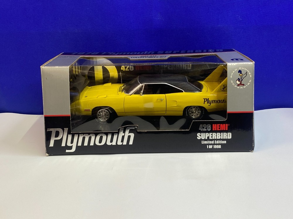 ERTL 1/18 YELLOW 1970 PLYMOUTH SUPERBIRD 426 HEMI LIMITED EDITION 1 OF 1998