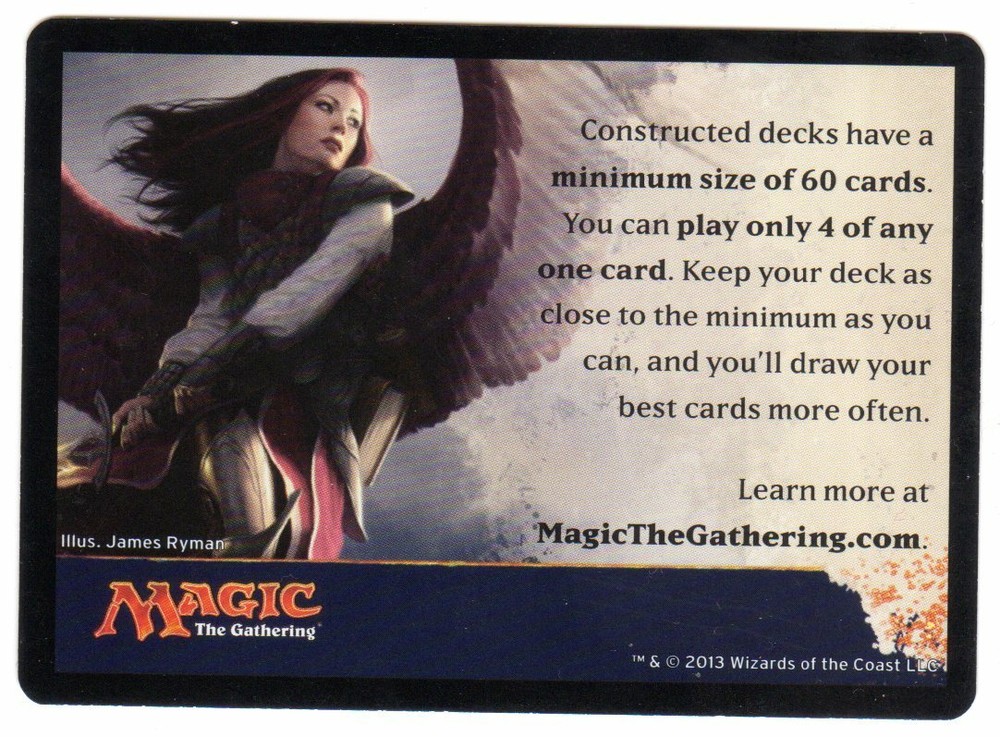 MTG Magic 2014 M14 Constructed Decks Tip Card Guide