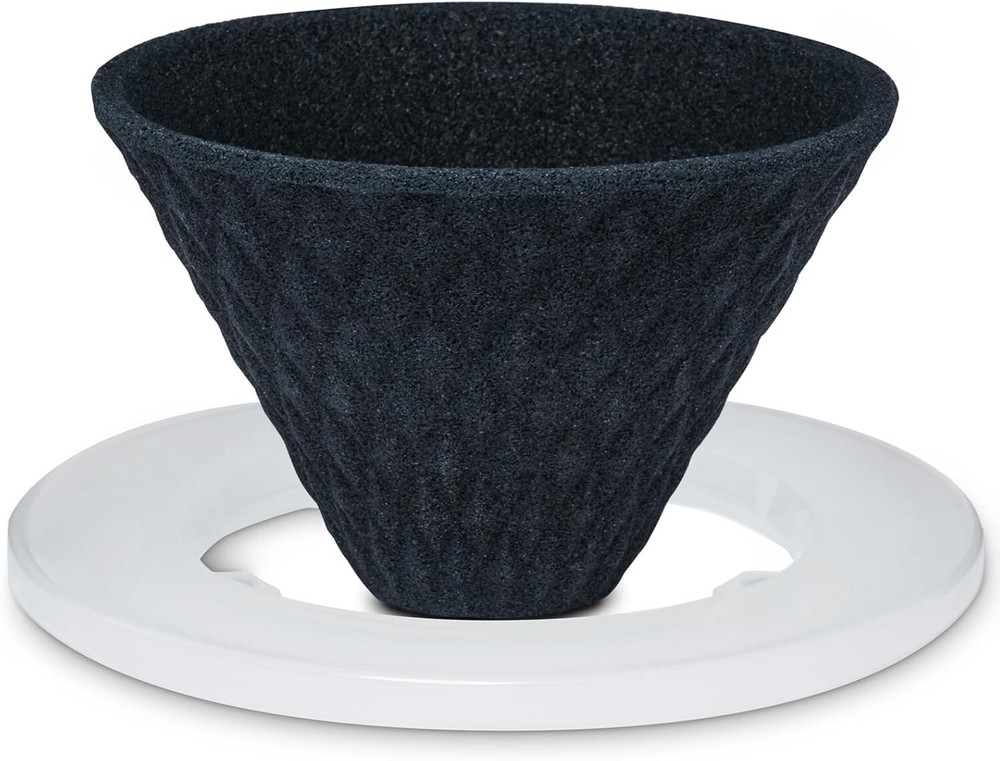 Japanese Black Ceramic Pour Over Dripper for Richer Coffee Flavor