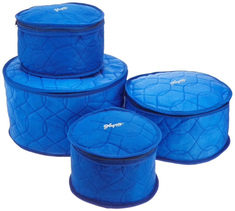 Plate Saver China Storage, Set of 4, Blue