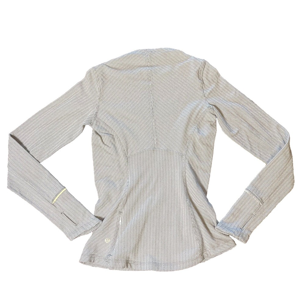 Lululemon Womens Shirt Size 4 Gray Thumb Kanto Catch Me Pullover Long Sleeves