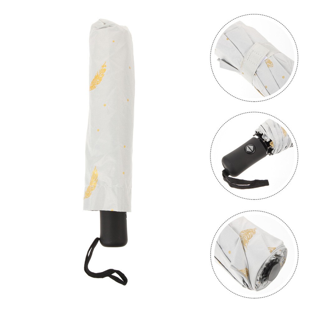 21-Inch UV Sunscreen Folding Umbrella - Summer Heat Protection & Stylish Design