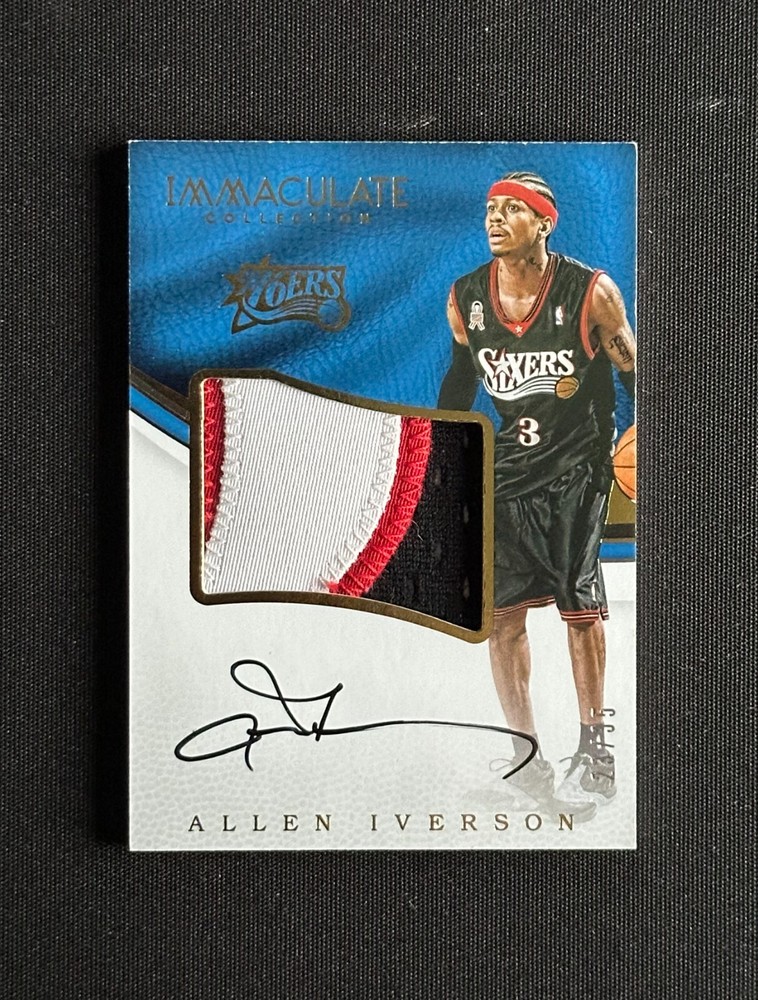 2016-17 Immaculate Collection Allen Iverson Premium Patch Auto /35 76ers