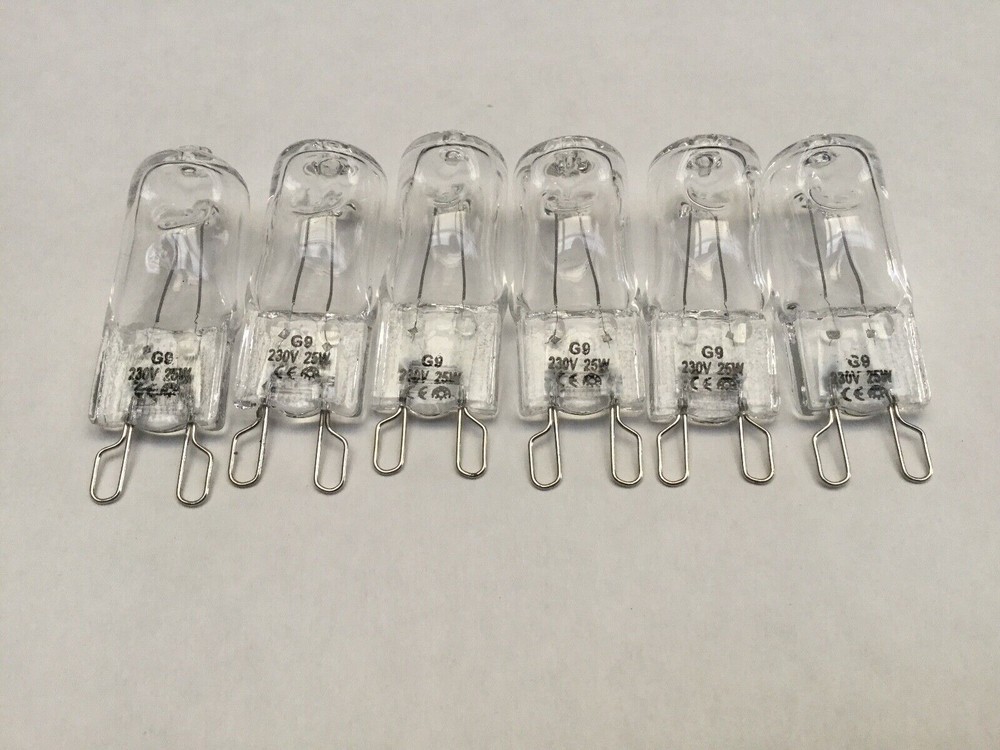 6-Pack 25W Chef 627 Classic Oven Halogen Light Bulb EGC627W 94403148719 for Efficient Cooking Lighting