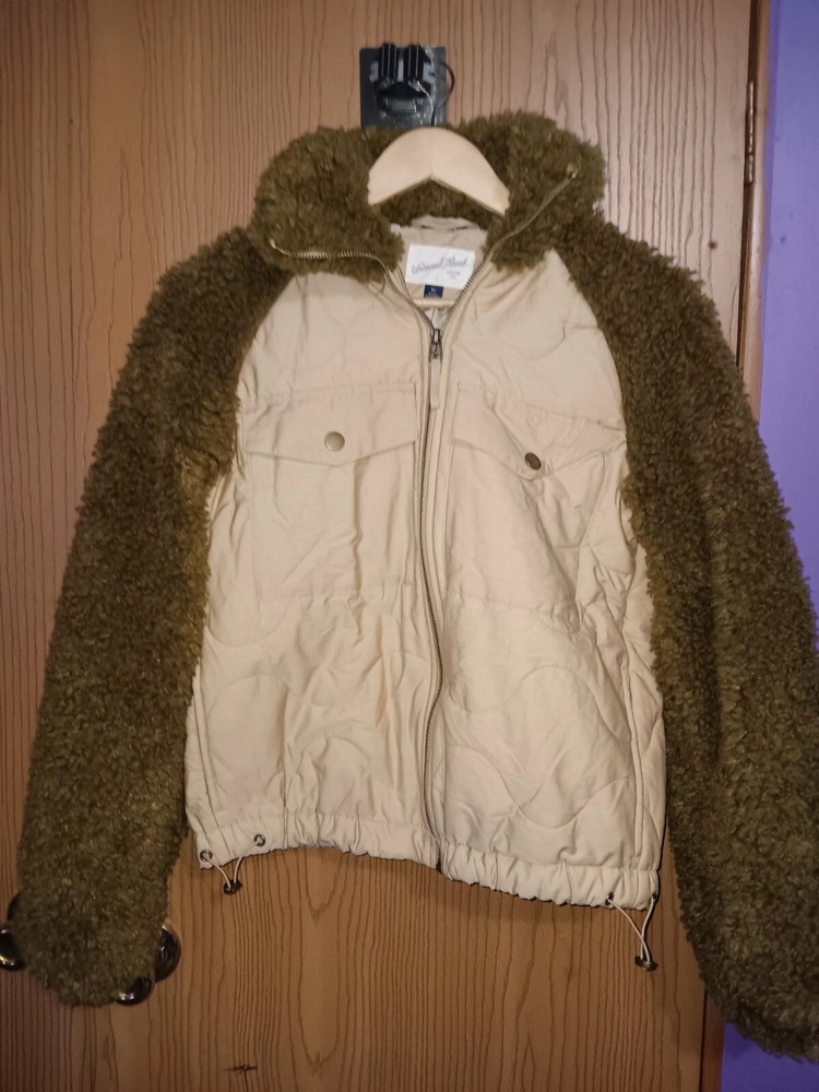 Universal Thread Womens XS Fur-Lined Coat with Inner Pockets in Tan and Brown
