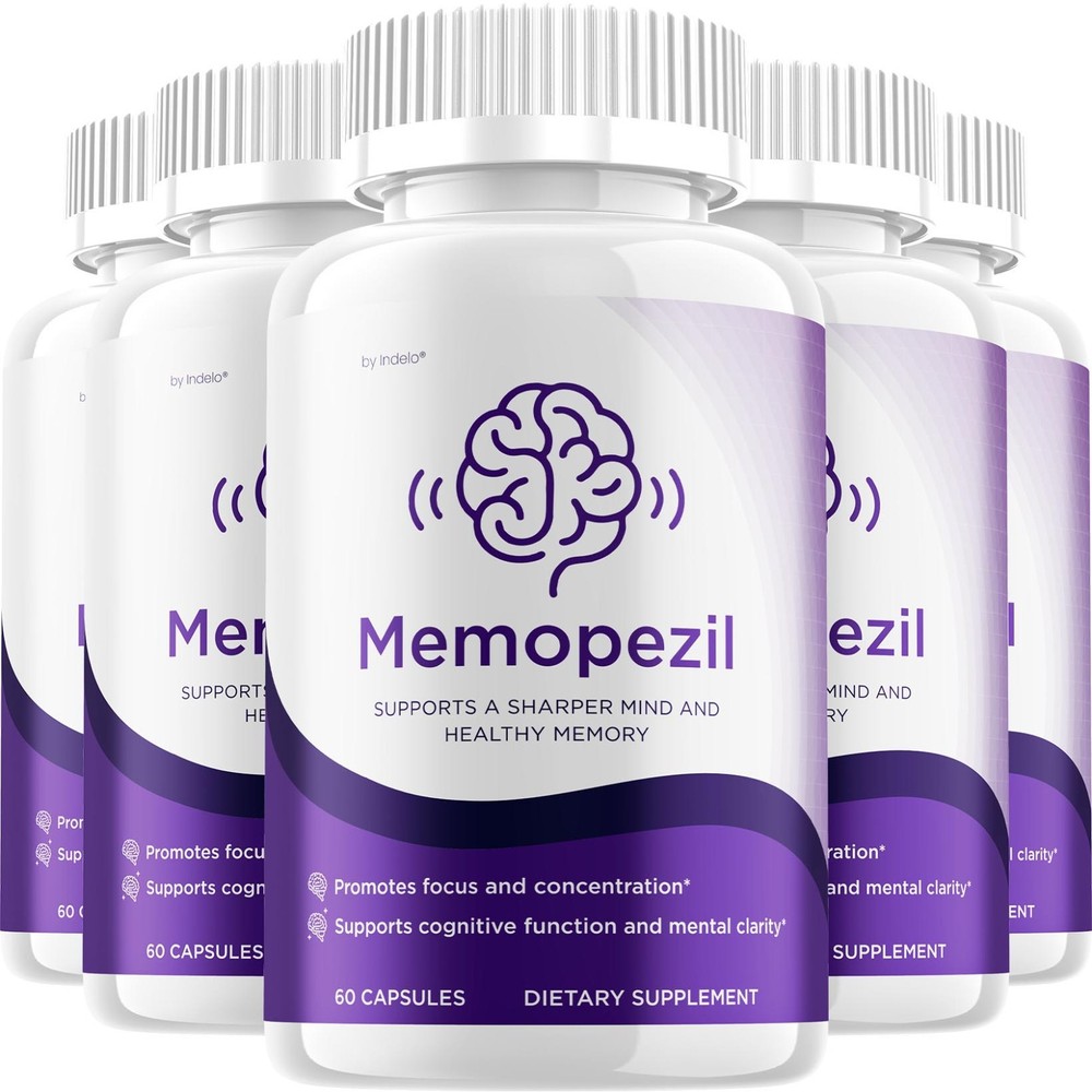(5 Pack) Memopezil Capsules – Memopezil Natural Blend Memory Focus Support