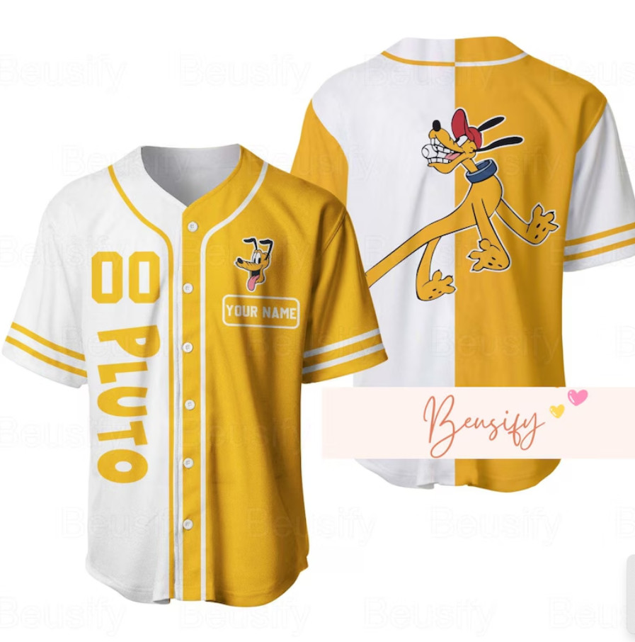 Pluto 3D Baseball Jersey Shirt Mother Day Gift All Over Print Best Price Us Size-image