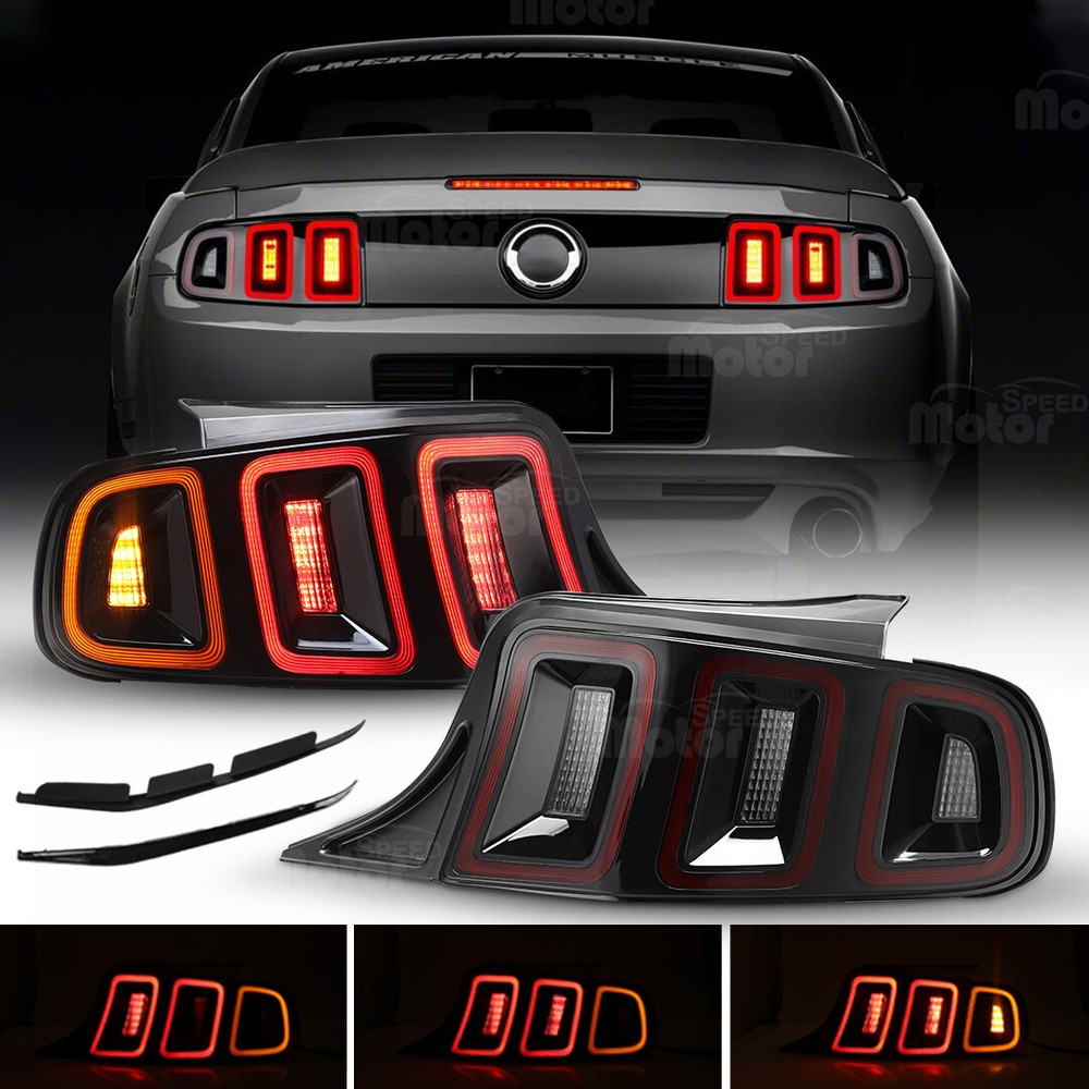 2010-2014 Ford Mustang Red LED Tail Lights with Sequential Turn Signals
