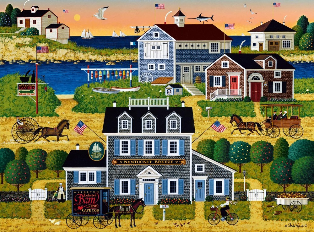 - Charles Wysocki - Witch's Bay - 1000 Piece Jigsaw Puzzle for Adults Challen...