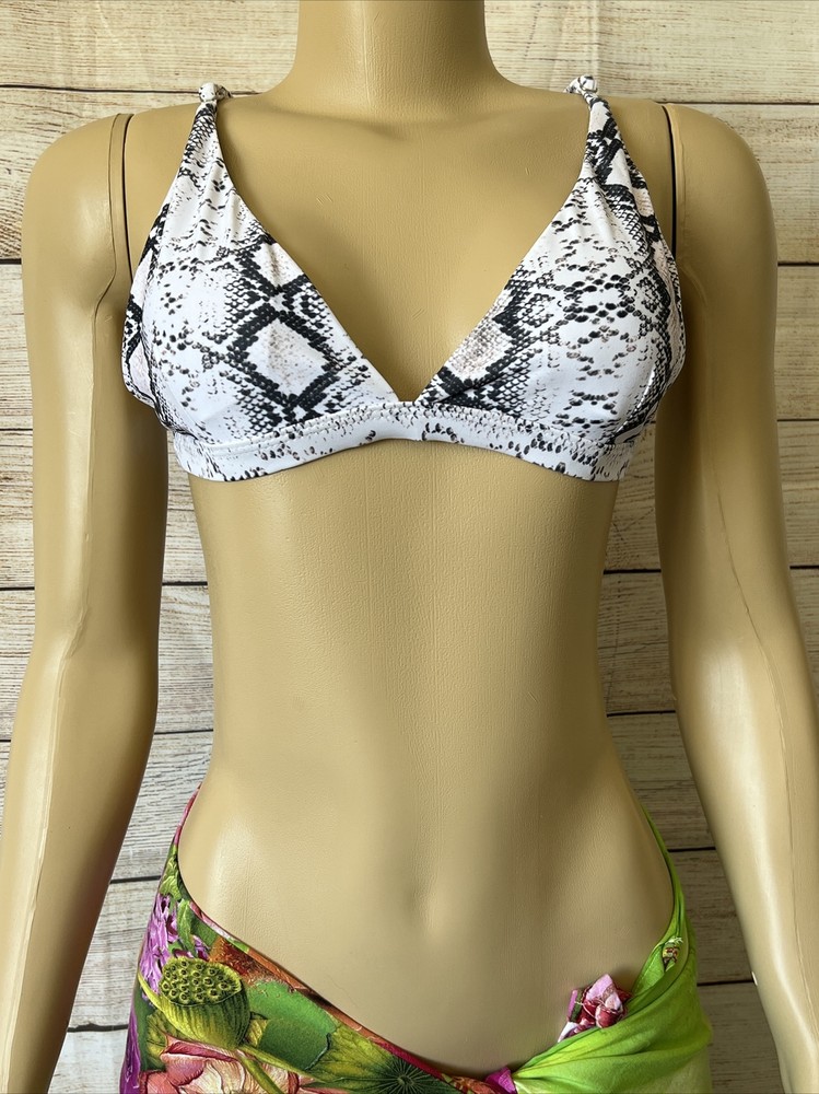 RUUHEE Women SnakeskinPrint  Bikini Top NWT  Size L
