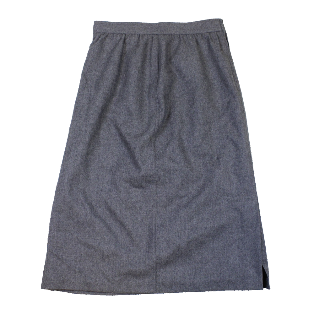 Women's Vintage Grey Wool Midi Pencil Skirt UK 16 St Michael A-Line