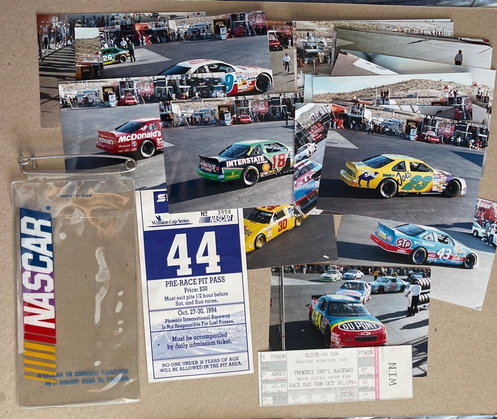 1994 Slick 50 500 NASCAR Phoenix Race Ticket with Pit Pass & Camera Roll
