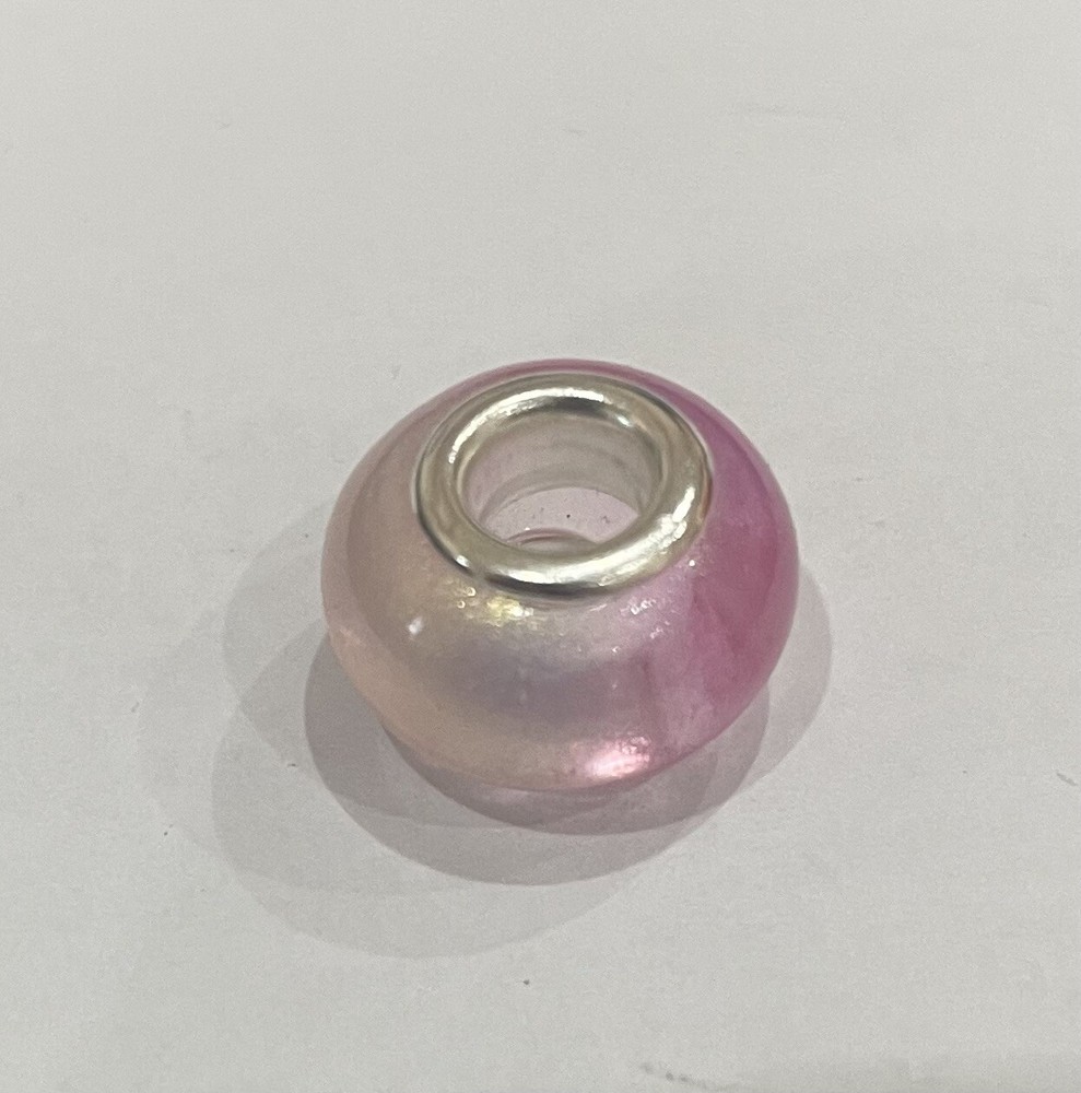 Pastel Pink Pandora-Style Mother’s Day Alloy Spacer Bead Charm