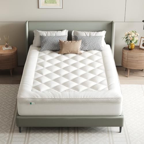 Mattress Topper, Extra Thick Pillow Top - Overfilled Hotel Queen Oatmeal