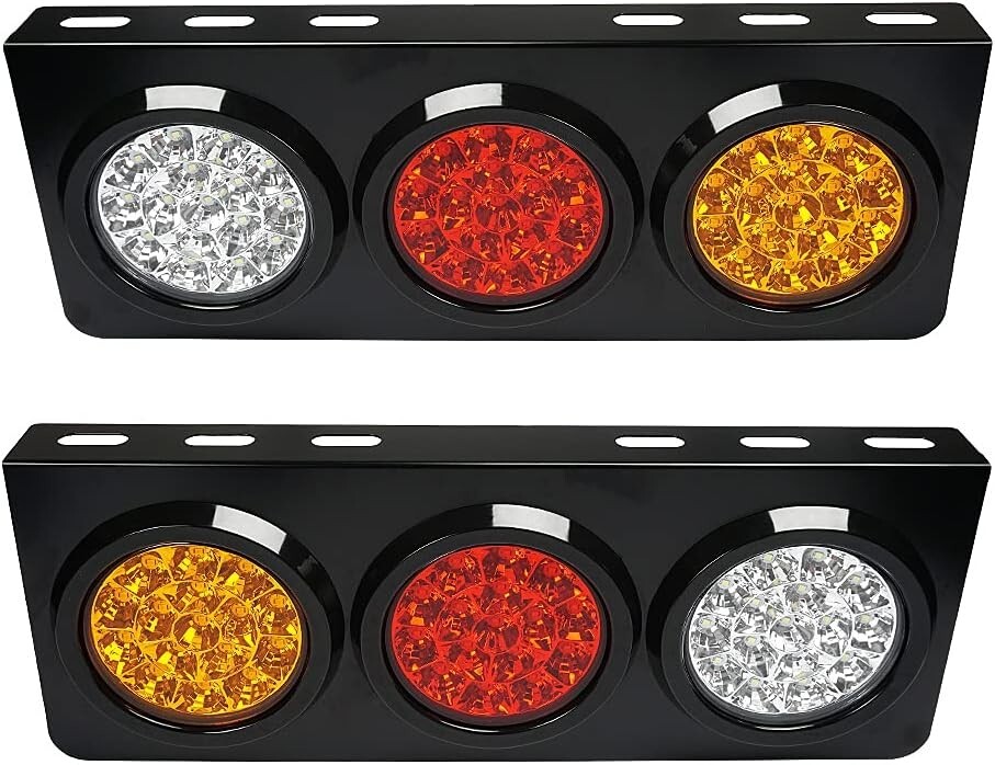 High-Intensity 48 LED Waterproof Trailer Lights with Durable Iron Support