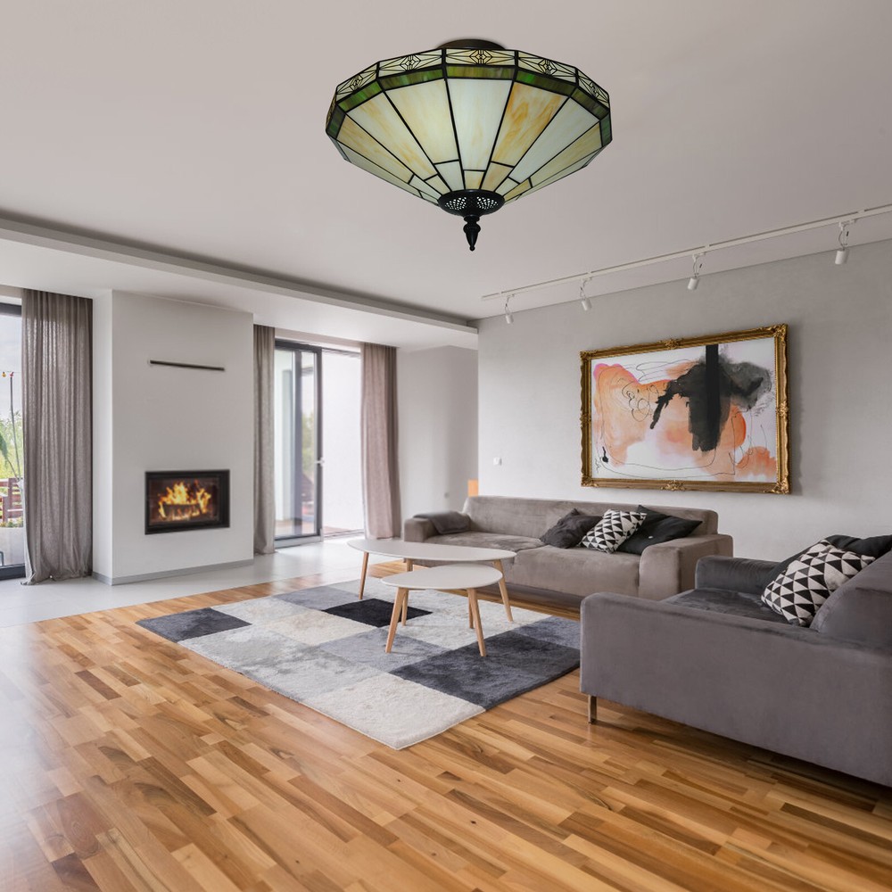 Stained Glass Tiffany Style Hanging Lamp Pendant Light Ceiling Lighting Fixture