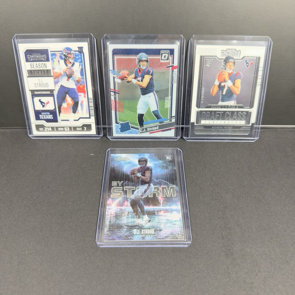 2023 Panini Donruss Optic CJ Stroud Rookie Card 244 with 3 Bonus Cards