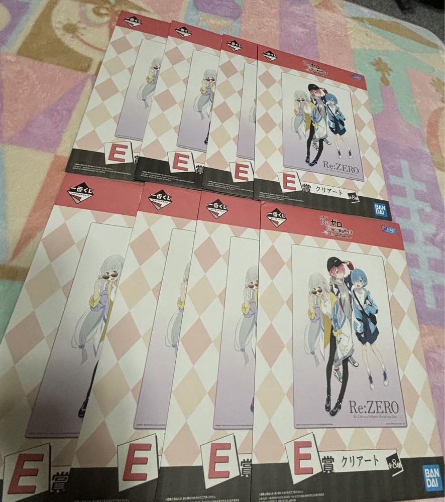 Ichibankuji Re Zero - Starting Life In Another World E Prize Clearet Complete 8