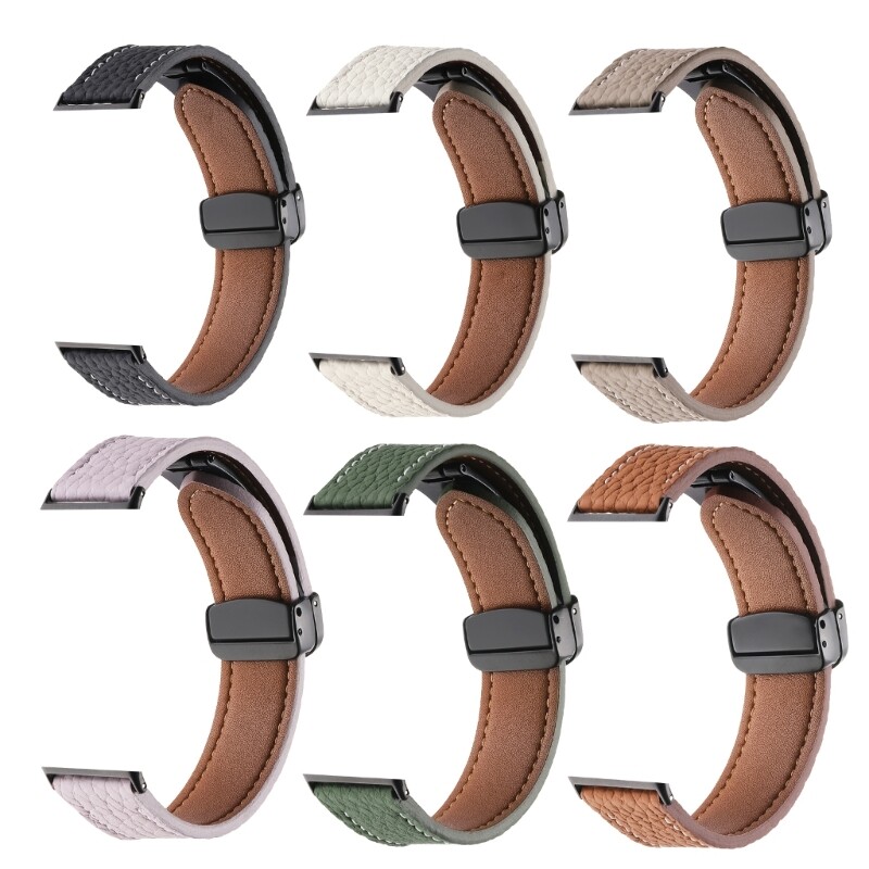 Stylish Leather Replacement Band Leather Watch Strap Suitable for Fit 3