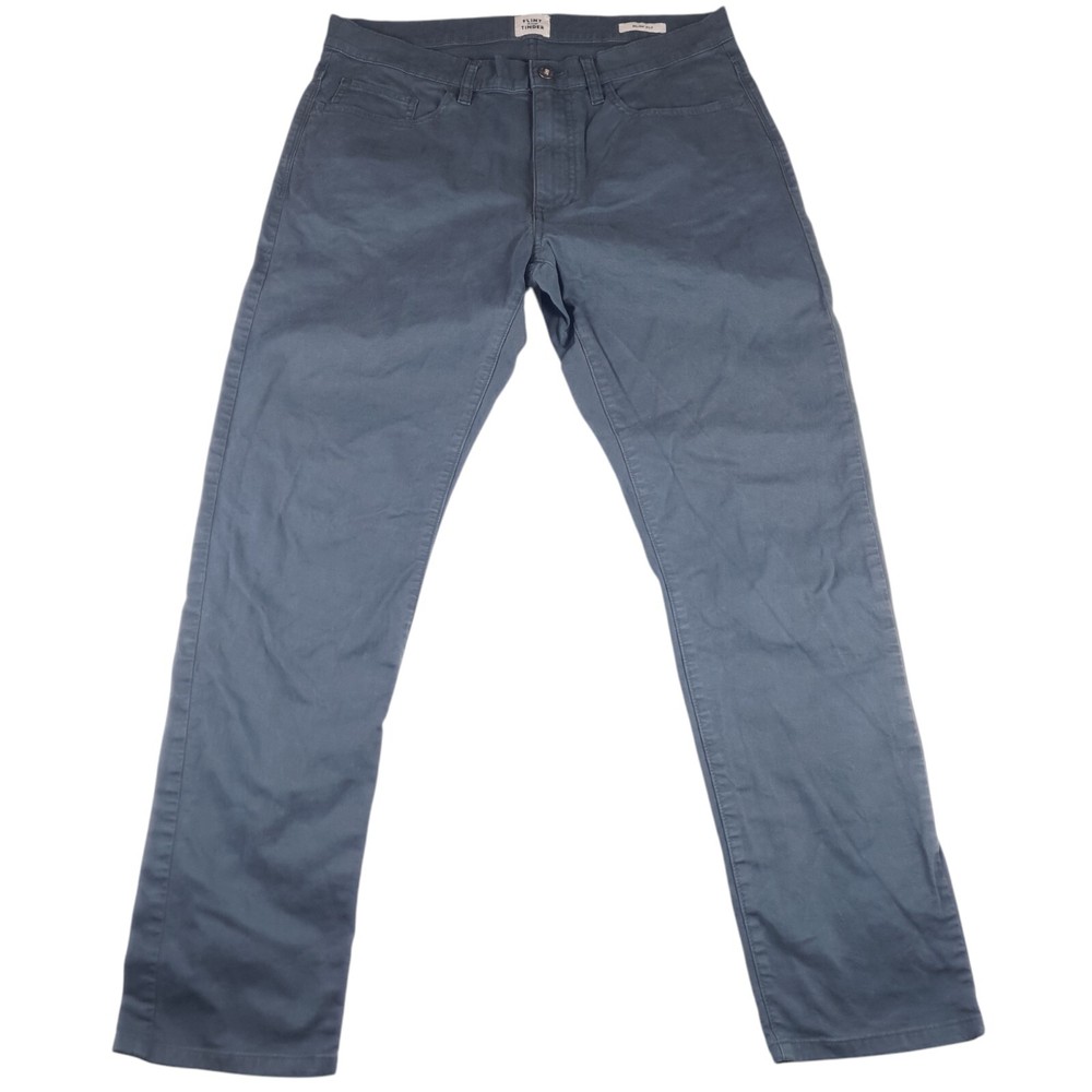 Flint and Tinder Pants Mens Size 33x30 Gray Slim Fit 365 Chinos Stretch Preppy