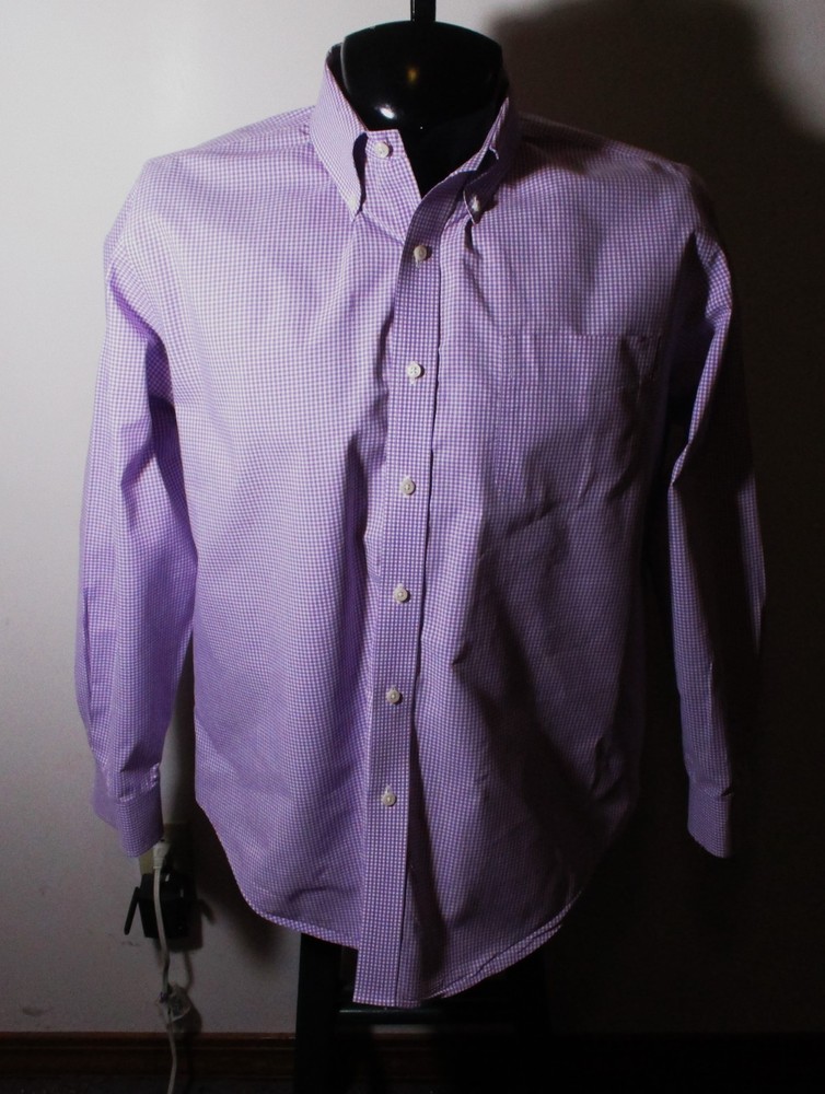 LAUREN Ralph Lauren Lavender Purple Long Sleeve Oxford Dress Shirt Size 17/34-35