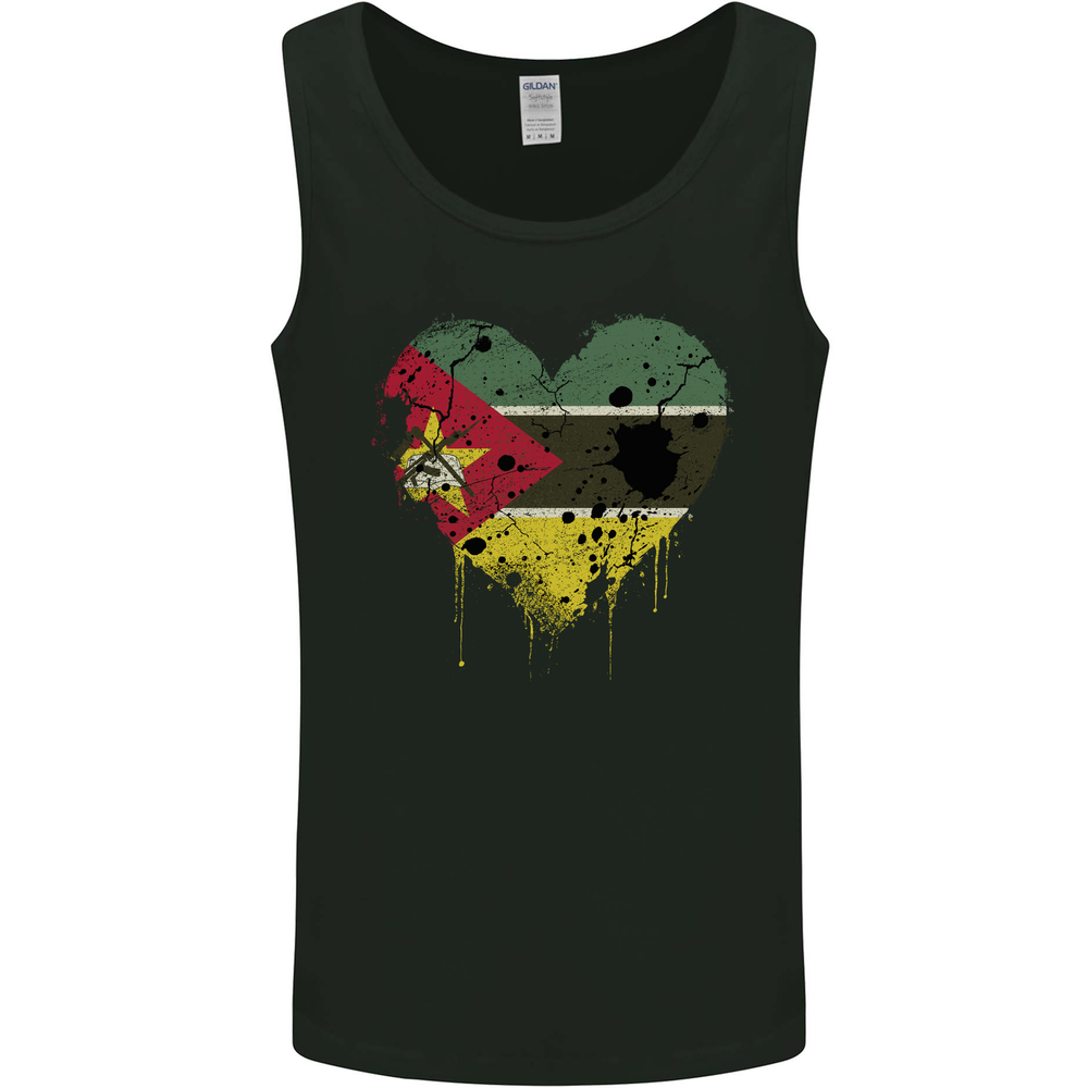 Love Mozambique Flag Mozambican Day Football Mens Vest Tank Top