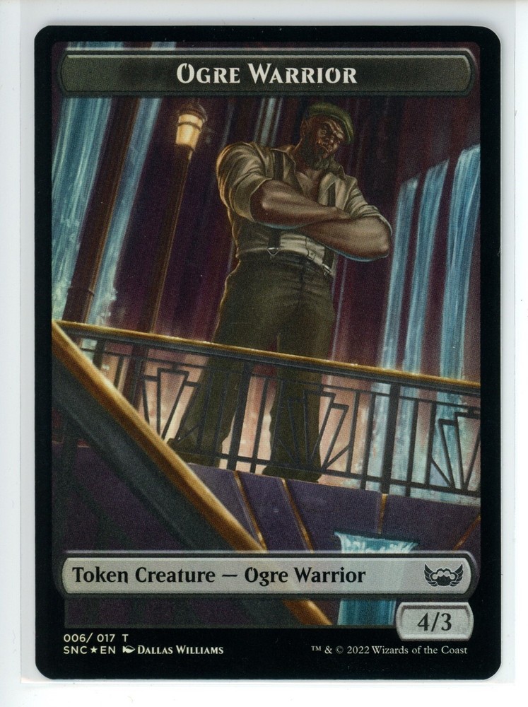 OGRE WARRIOR // DOG DOUBLE-SIDE Streets of New Capenna FOIL #6//10 SNC(NM+)(MTG)