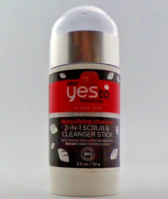 Yes To Tomatoes Charcoal 2-in-1 Face Scrub & Cleanser Stick for Detox