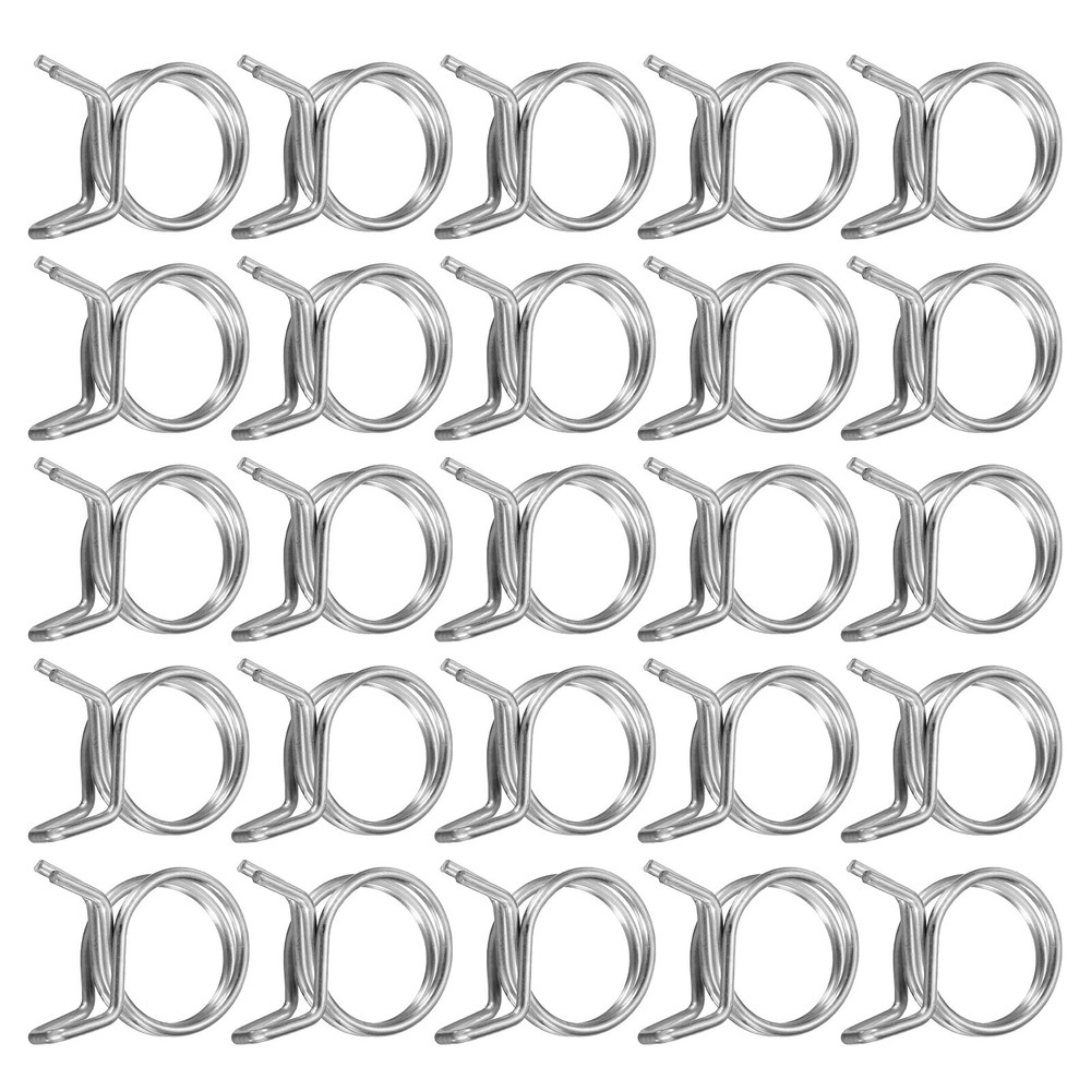 25Pcs 14mm/0.55inch Double Wire Spring Hose Clamp