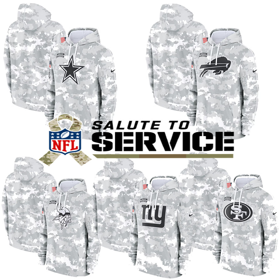 New Arctic Camo 2024 Men's Salute to Service Club Fleece Pullover Hoodie