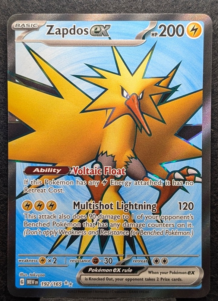 Zapdos ex 192/165 Sv: Scarlet & Violet 151 Holo