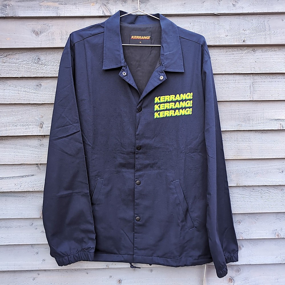 Kerrang KNG 13 Mega Metal Mens Size UK XL Navy Blue Jacket Shacket Overshirt NEW