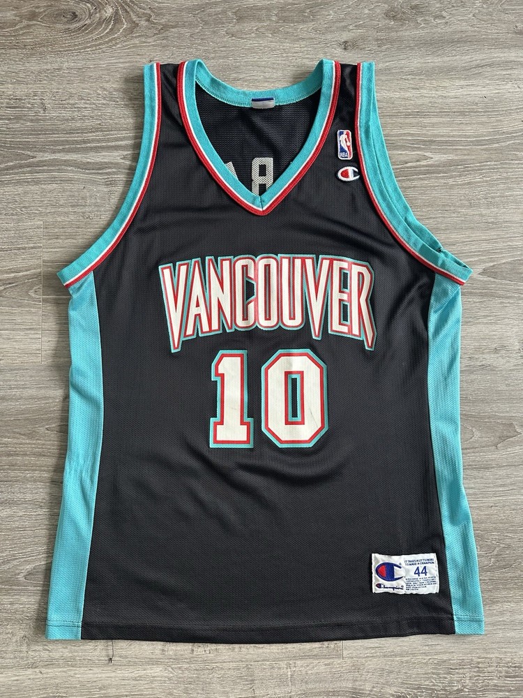 Vintage Vancouver Grizzlies Mike Bibby Jersey Champion Size 44 Large NBA