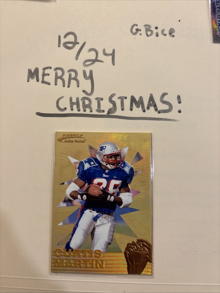1996 Pinnacle 24K Gold Curtis Martin Patriots Action Packed SP Card