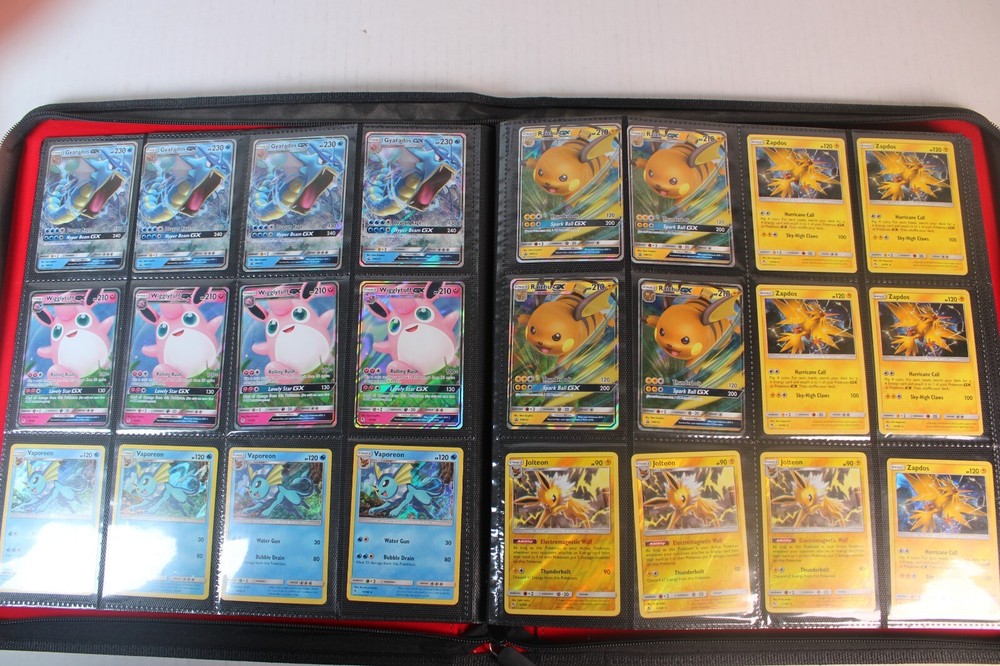 Pokemon Card Binder with 320+ HOLO RHOLO & V Cards Including Duplicates  