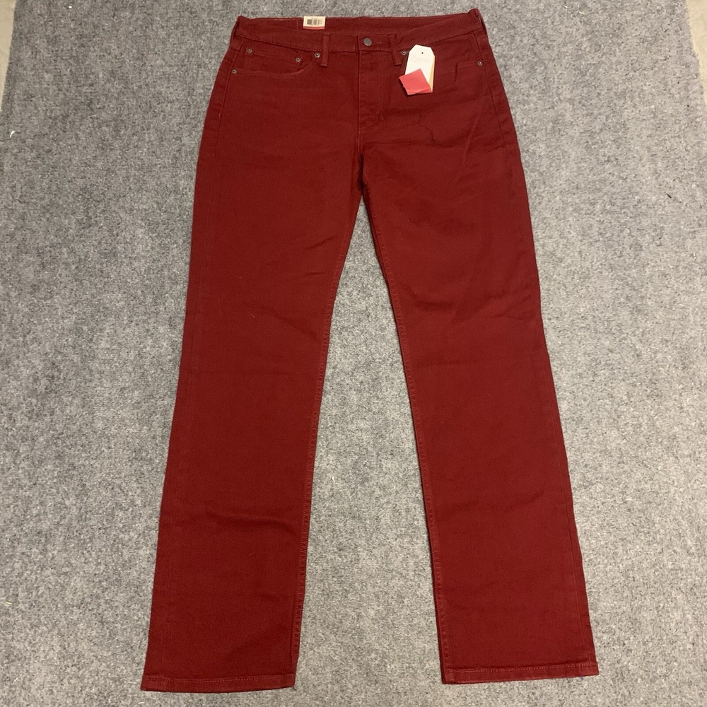 Levis Pants Mens 35x34 514 Straight Fit Corduroy Chinos Preppy Casual