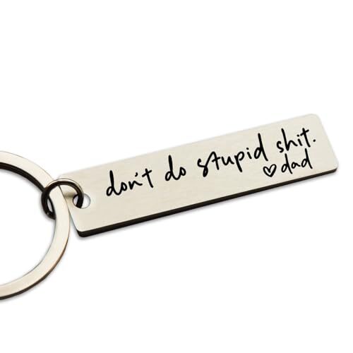 Engraved Key Chain, Drive Safe Have Fun, Dad Gift to Kids, Graduation