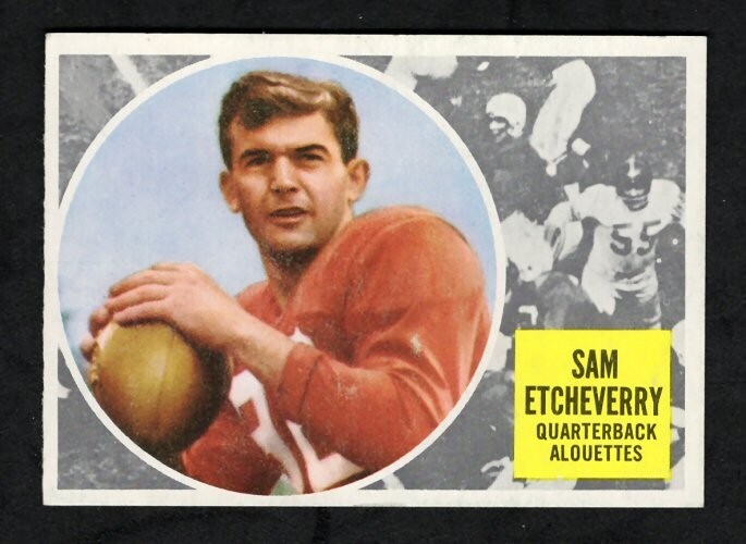 1960 Topps #42 Sam Etcheverry Montreal Alouettes CFL Card EX-MT