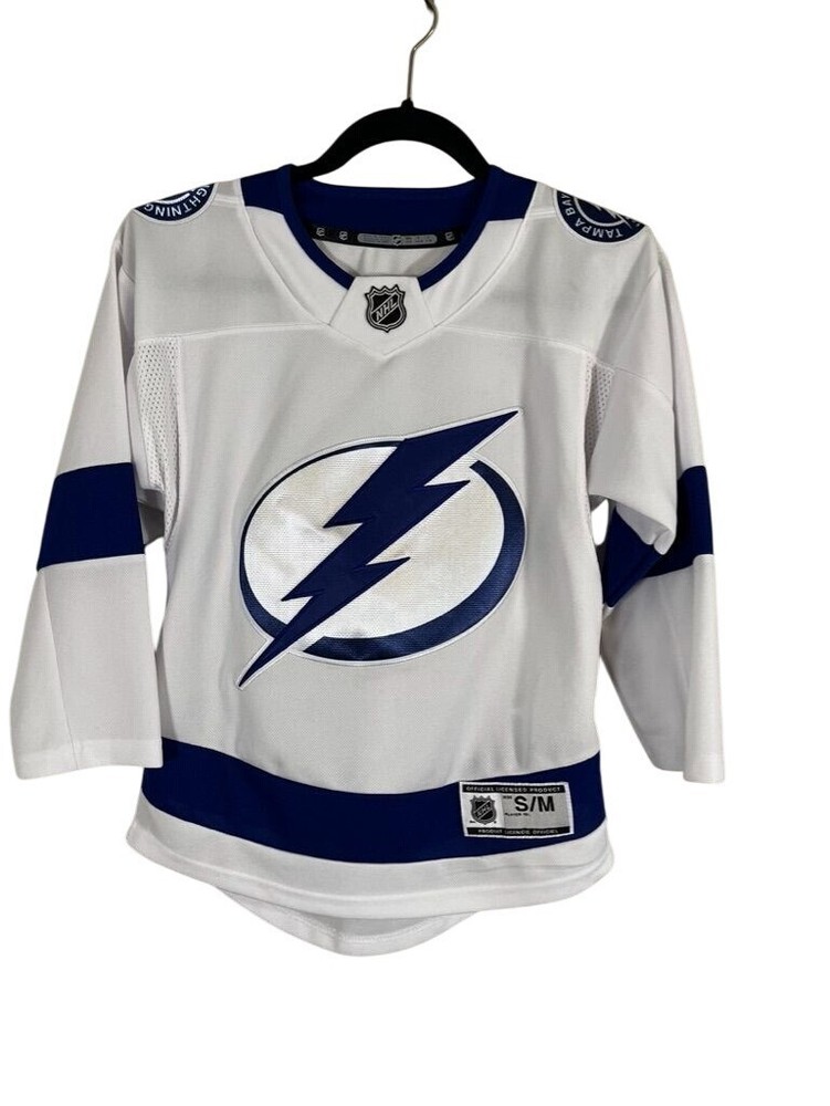 Tampa Bay Lightning Youth White V-Neck Pullover Hockey NFL Jersey for Kids